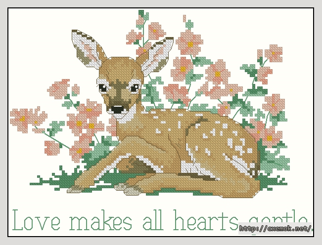 Download embroidery patterns by cross-stitch  - Love makes, author 
