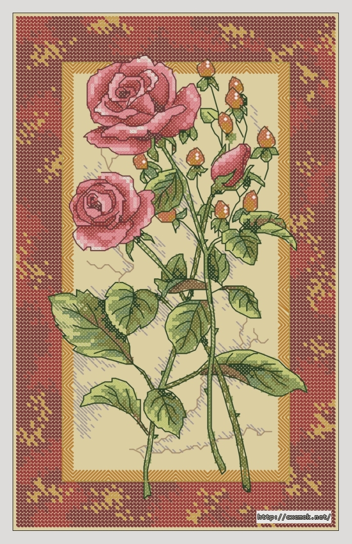 Download embroidery patterns by cross-stitch  - Rose splendor, author 