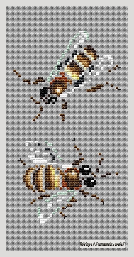 Скачать схемы вышивки нитками / крестом  - Les abeilles, автор 