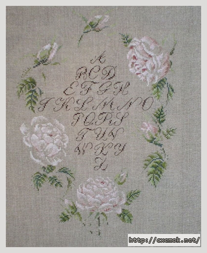 Download embroidery patterns by cross-stitch  - Roses de redoute, author 