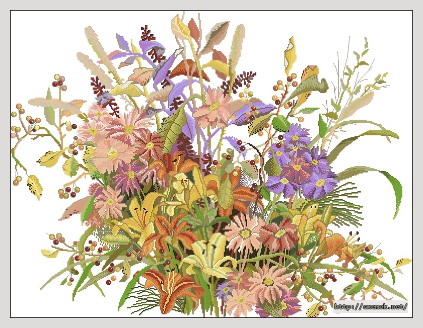 Download embroidery patterns by cross-stitch  - Autumn splendor