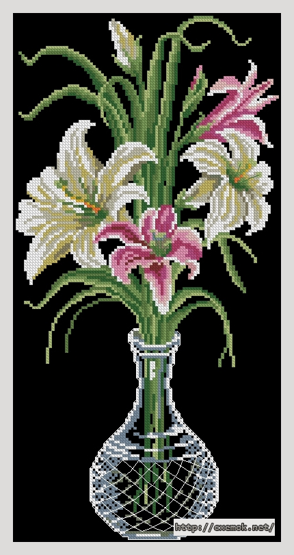 Download embroidery patterns by cross-stitch  - Lily, author 