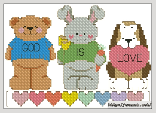 Download embroidery patterns by cross-stitch  - God is love, author 