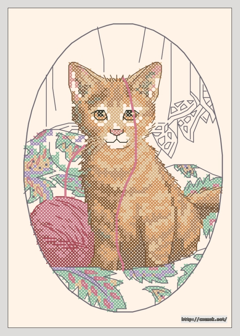 Download embroidery patterns by cross-stitch  - Purrfect playthings, author 