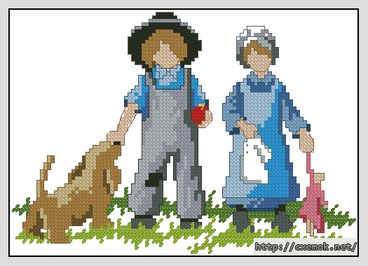Download embroidery patterns by cross-stitch  - Friends and fun, author 