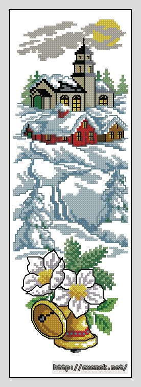 Download embroidery patterns by cross-stitch  - Рождественский вымпел
