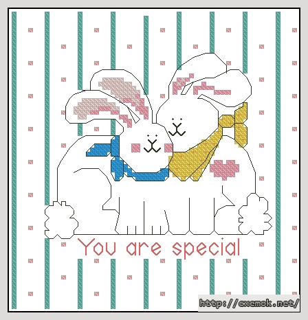 Download embroidery patterns by cross-stitch  - You are spesial, author 