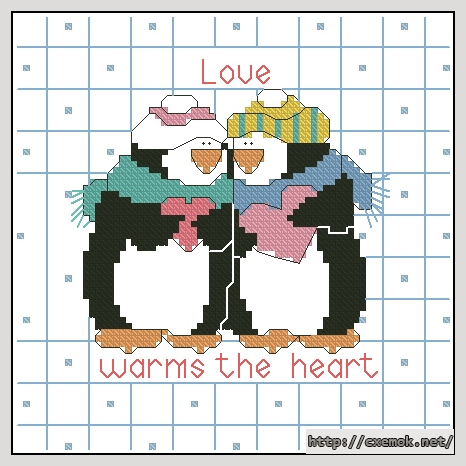 Download embroidery patterns by cross-stitch  - Love warms the heart, author 
