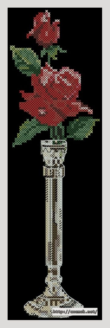 Завантажити схеми вишивки нитками / хрестом  - Lovely rose, автор 