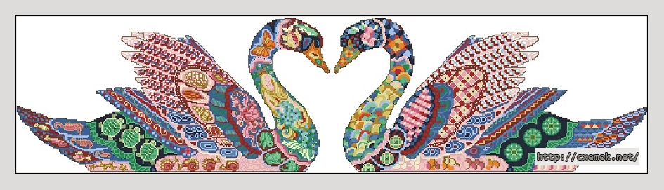 Download embroidery patterns by cross-stitch  - Swan love, author 