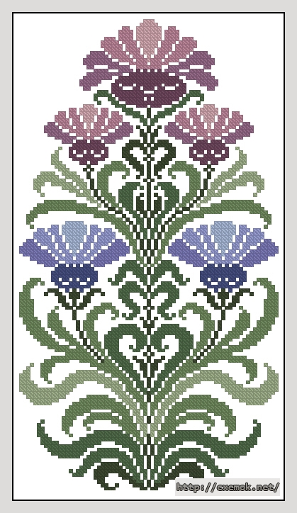 Download embroidery patterns by cross-stitch  - Fiori antichi 8, author 