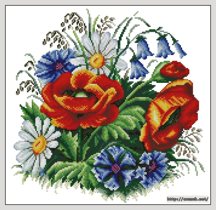 Download embroidery patterns by cross-stitch  - Летний букет, author 
