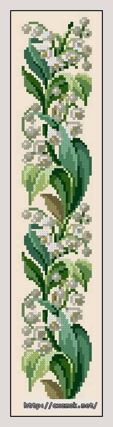 Download embroidery patterns by cross-stitch  - Flowers in a row, author 