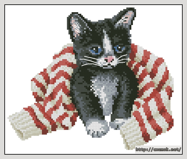 Download embroidery patterns by cross-stitch  - The red sweater, author 