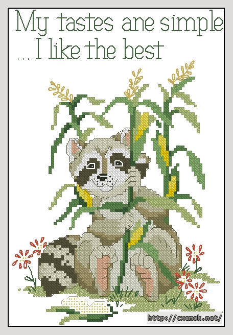 Download embroidery patterns by cross-stitch  - My tastes are simple, author 