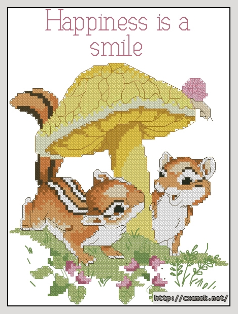 Download embroidery patterns by cross-stitch  - Happiness is, author 