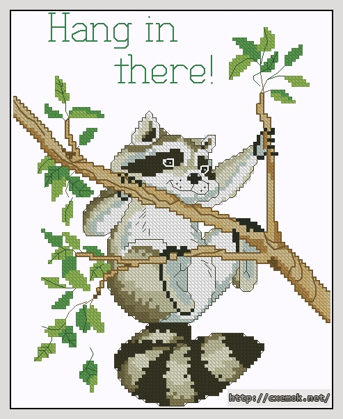 Download embroidery patterns by cross-stitch  - Hang in there, author 
