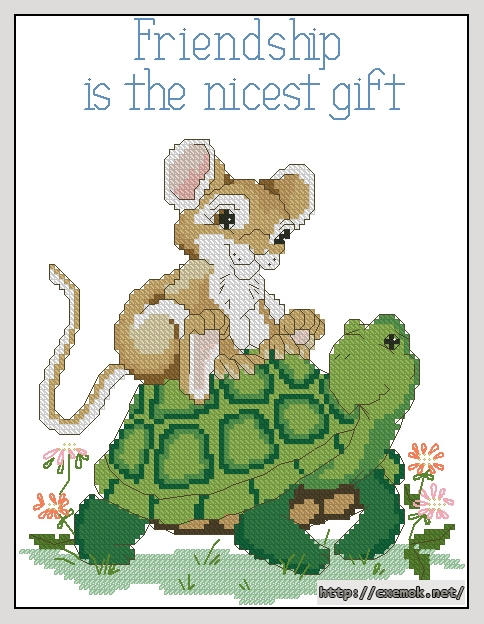 Download embroidery patterns by cross-stitch  - Friendship is, author 
