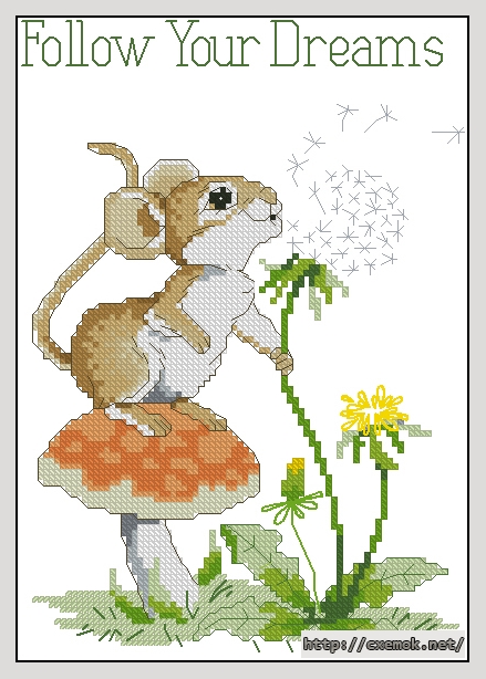 Download embroidery patterns by cross-stitch  - Follow your dreams, author 