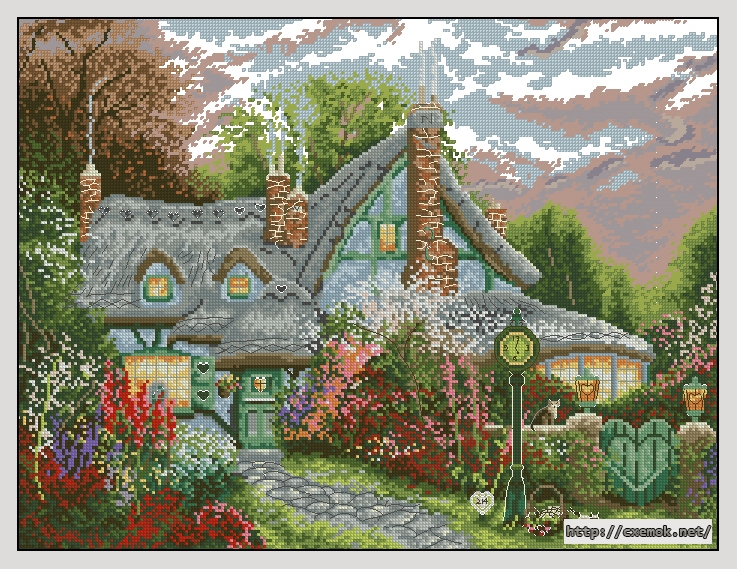 Download embroidery patterns by cross-stitch  - Sweetheart cottage, author 