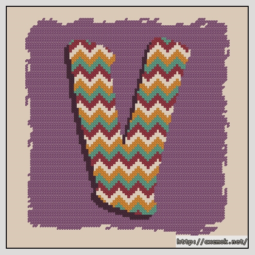 Download embroidery patterns by cross-stitch  - V, author 