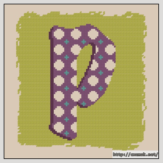 Download embroidery patterns by cross-stitch  - P, author 