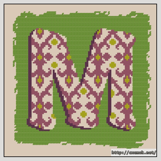 Download embroidery patterns by cross-stitch  - M, author 