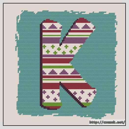 Download embroidery patterns by cross-stitch  - K, author 
