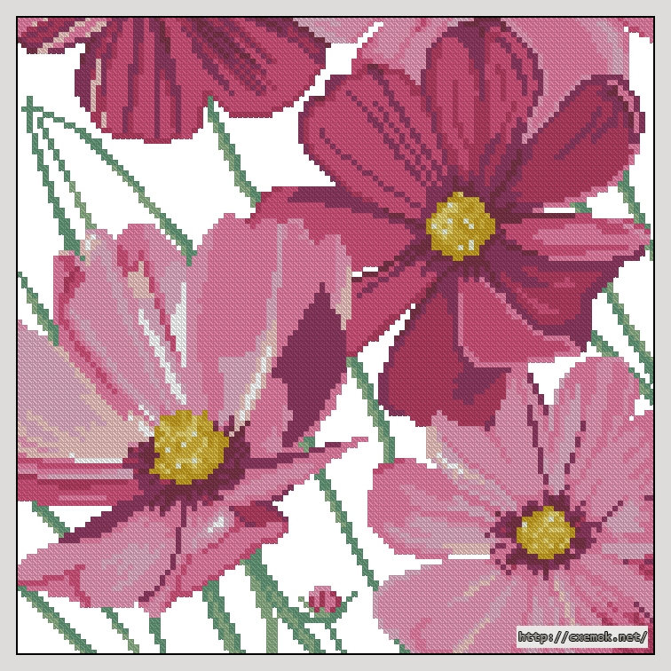 Download embroidery patterns by cross-stitch  - Flower power, author 