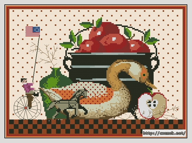 Download embroidery patterns by cross-stitch  - Decoy still life, author 