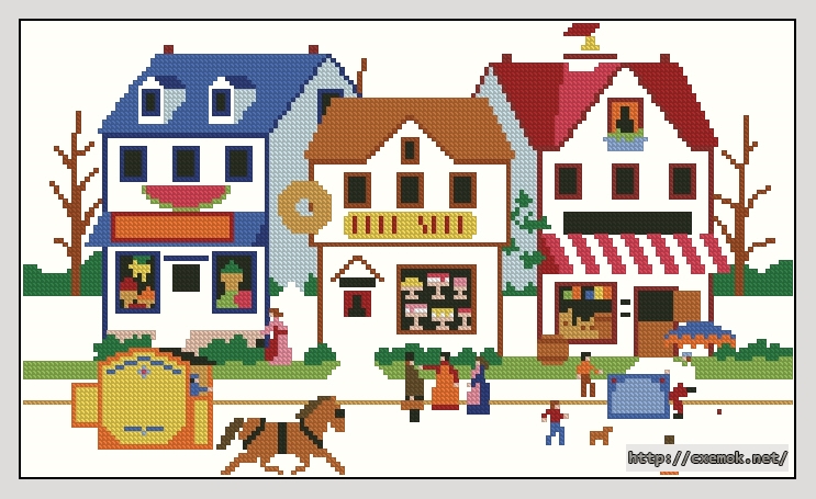 Download embroidery patterns by cross-stitch  - Summer shoppes, author 