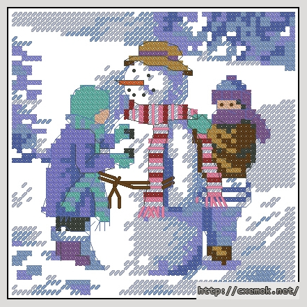 Download embroidery patterns by cross-stitch  - Winter fun, author 