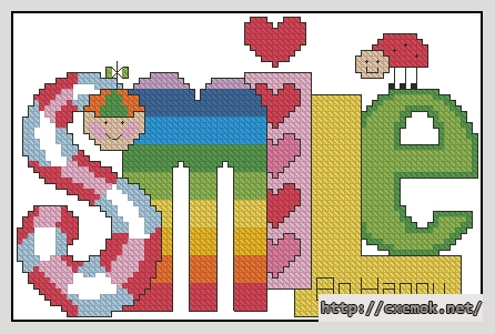 Download embroidery patterns by cross-stitch  - Smile, author 