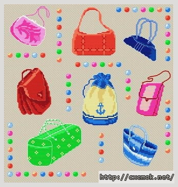 Download embroidery patterns by cross-stitch  - Sacs, author 
