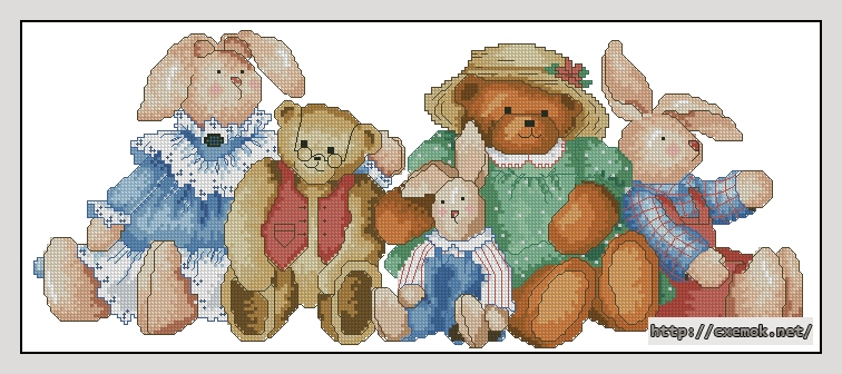 Download embroidery patterns by cross-stitch  - Old friends, author 