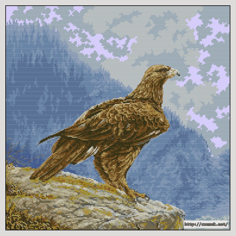 Скачать схемы вышивки нитками / крестом  - The eye of the eagle, автор 