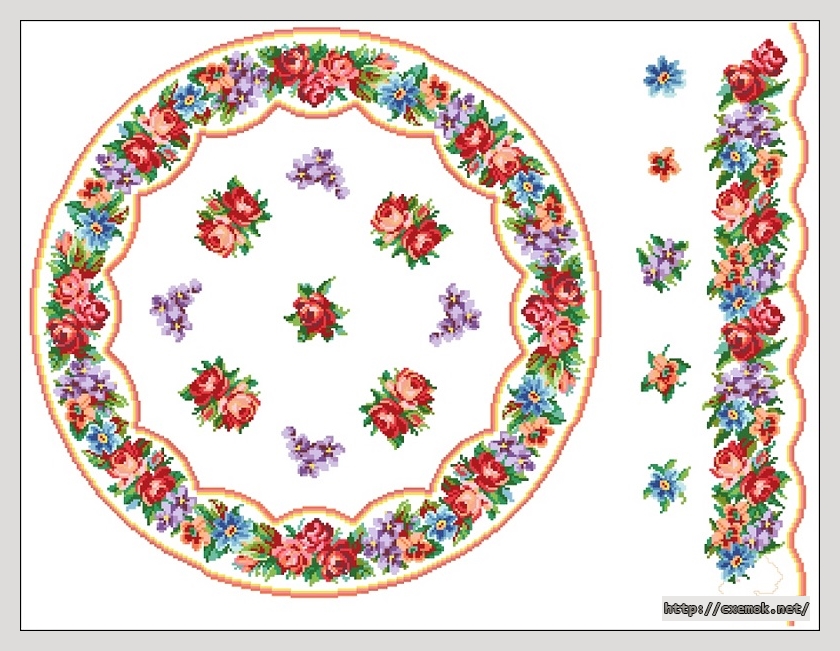 Download embroidery patterns by cross-stitch  - Скатерть, author 