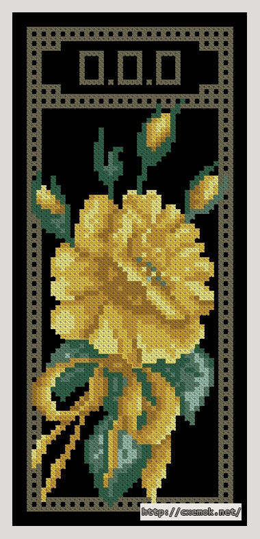 Download embroidery patterns by cross-stitch  - Rose sprectacle cases yellow, author 