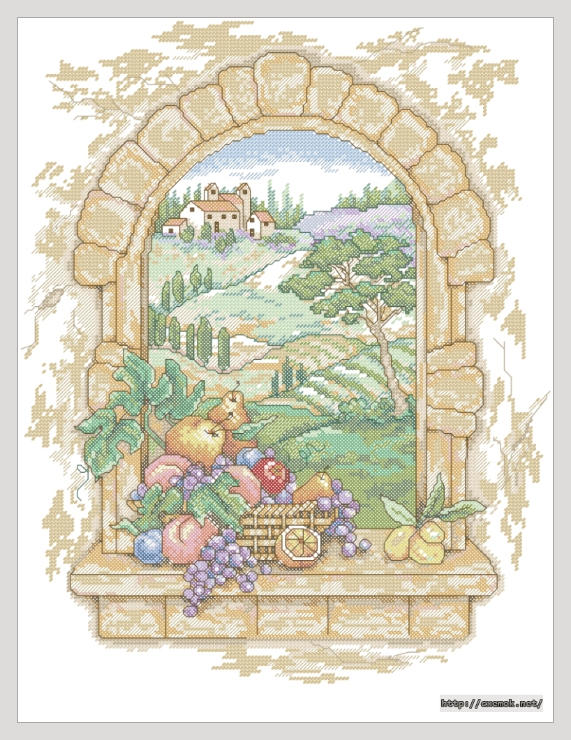 Download embroidery patterns by cross-stitch  - Tuscan view, author 