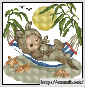 Download embroidery patterns by cross-stitch  - Kangaroo baby, author 