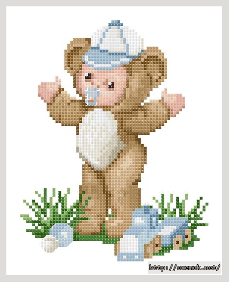 Download embroidery patterns by cross-stitch  - Need a hug boy, author 