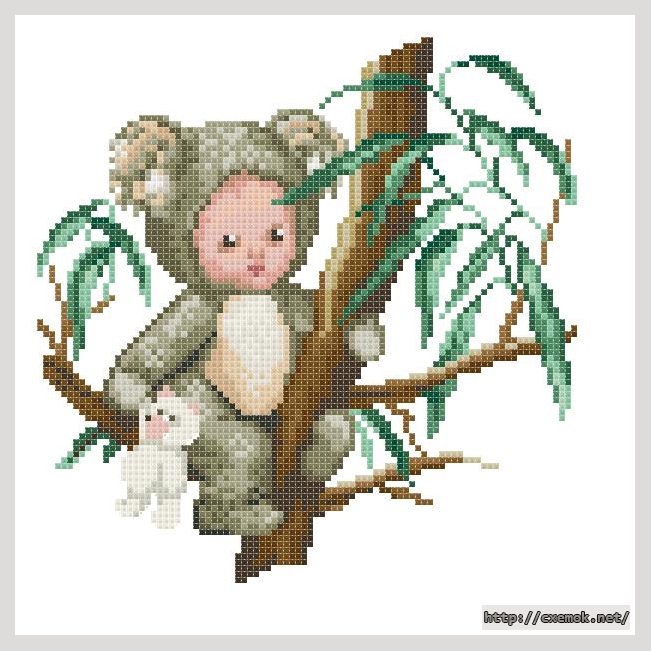 Download embroidery patterns by cross-stitch  - Koala baby, author 