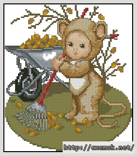 Download embroidery patterns by cross-stitch  - Field mouse baby, author 