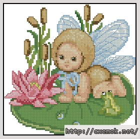 Download embroidery patterns by cross-stitch  - Dragonfly baby, author 