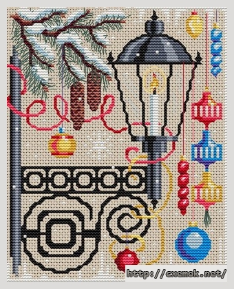 Download embroidery patterns by cross-stitch  - Le lampadaire, author 