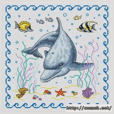 Download embroidery patterns by cross-stitch  - Le dauphin malin, author 