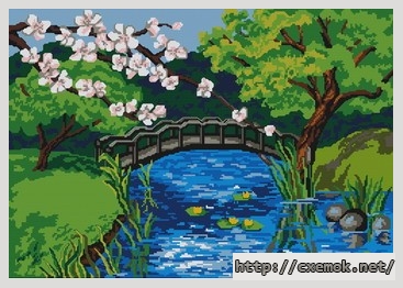 Download embroidery patterns by cross-stitch  - Le jardin, author 