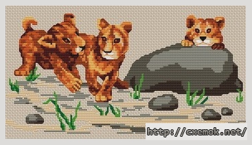 Download embroidery patterns by cross-stitch  - Lionceaux, author 
