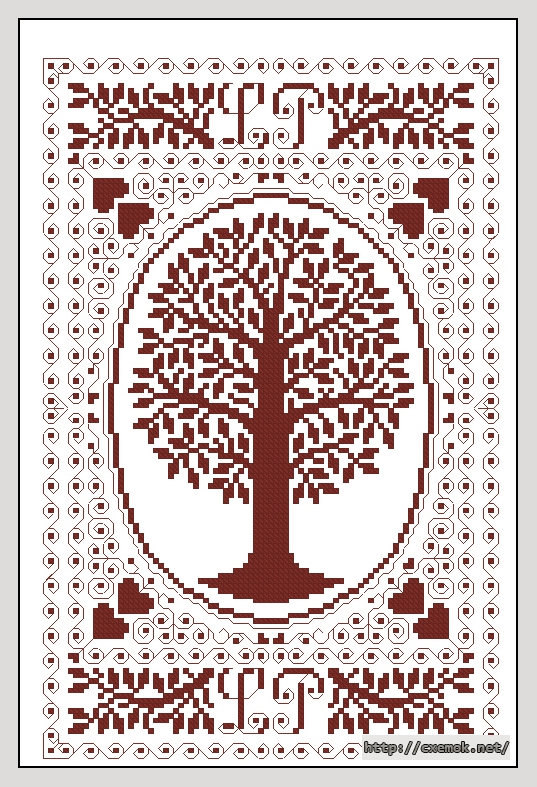 Скачать схемы вышивки нитками / крестом  - L''arbre de sara, автор 