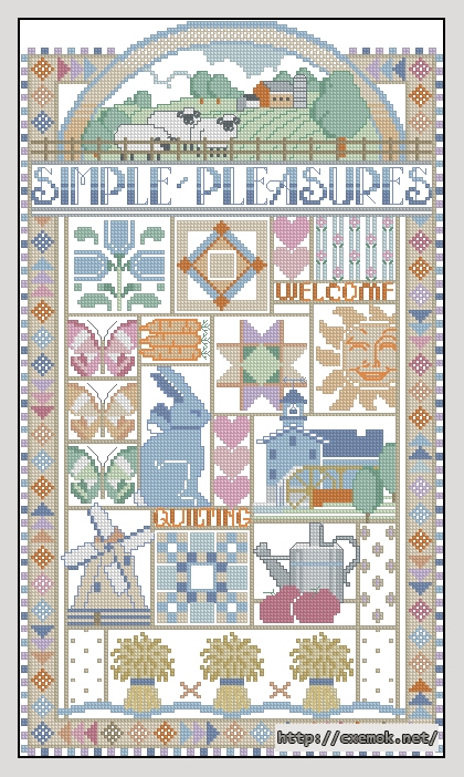 Download embroidery patterns by cross-stitch  - Simple pleasures, author 